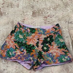 Endless Rose Multicolor Sequin High Waist Shorts